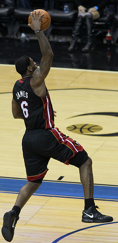 Miami Heat LeBron James Dunking